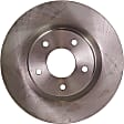 Front and Rear Brake Disc, 4-Wheel Set, Plain Surface, Vented - Front; Solid - Rear, 5 Lugs, Pro-Line Series