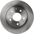 Front and Rear Brake Disc, 4-Wheel Set, Plain Surface, Vented - Front; Solid - Rear, 5 Lugs, Pro-Line Series