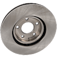 Front Brake Disc, Plain Surface, Vented, 5 Lugs, 296.93 mm, 2.5L, 4Cyl, Pro-Line Series
