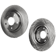 Front and Rear Brake Disc, Plain Surface, Front-Vented/Rear-Solid, 5 Lugs, Front-296.93 mm/Rear-277.9 mm, 2.5L, 4Cyl, Pro-Line Series