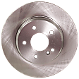Front and Rear Brake Disc, 4-Wheel Set, Plain Surface, Vented - Front; Solid - Rear, 5 Lugs, Pro-Line Series