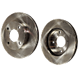 Front Brake Disc, Natural Finish, Plain Surface, Vented, 4 Lugs, 257.05 mm, Pro-Line Series