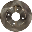 Front Brake Disc, Natural Finish, Plain Surface, Vented, 4 Lugs, 257.05 mm, Pro-Line Series