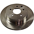 Rear Brake Discs, Plain Surface, Vented, 5 Lugs, 11.49 in. Disc Diameter, Pro-Line Series