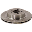 Rear Brake Discs, Plain Surface, Vented, 5 Lugs, 12.68 in. Disc Diameter, Brembo Brakes, Pro-Line Series