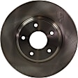 Front and Rear Brake Disc, Natural Finish, Plain Surface, Front-Vented/Rear-Solid, 5 Lugs, Front-295.91 mm/Rear-277.62 mm, 3.5L, 6Cyl, Pro-Line Series