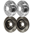 Front and Rear Brake Discs, 4-Wheel Set, Plain Surface, Vented - Front, Solid - Rear, 5 Lugs, 11.65 in. - Front, 11.48 in. - Rear Disc Diameter, Pro-Line Series