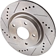 2011 Nissan Altima - Front and Rear Brake Disc, Natural Finish, Cross-drilled and Slotted, Front-Vented/Rear-Solid, 5 Lugs, Front-295.5 mm/Rear-291.4 mm, 3.5L 6Cyl, Pro-Line Series