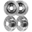 Rear Brake Disc, Plain Surface, Front-Vented/Rear-Solid, 5 Lugs, Front-294.89 mm/Rear-291.59 mm,, Pro-Line Series