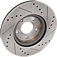 Front Brake Disc, Cross-drilled and Slotted, Vented, 5 Lugs, Pro-Line Series