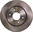 Front and Rear Brake Disc, Natural Finish, Plain Surface, Vented, 6 Lugs, Front-283 mm/Rear-286 mm, Pro-Line Series