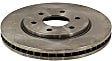 Front and Rear Brake Disc, Natural Finish, Plain Surface, Vented, 6 Lugs, Front-283 mm/Rear-286 mm, Pro-Line Series