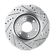 Front Brake Disc, Cross-drilled and Slotted, Vented, 6 Lugs, Pro-Line Series
