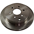 Rear Brake Disc, Natural Finish, Plain Surface, Vented, 6 Lugs, 286 mm, Pro-Line Series