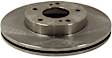 Front Brake Disc, Natural Finish, Plain Surface, Vented, 5 Lugs, 279.91 mm, 3.0L, 6Cyl, Pro-Line Series