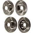 Front and Rear Brake Disc, Natural Finish, Plain Surface, Front-Vented/Rear-Solid, 5 Lugs, Front-279.91 mm/Rear-277.62 mm, 3.0L, 6Cyl, Pro-Line Series
