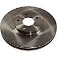 Front Brake Discs, Plain Surface, Vented, 5 Lugs, 12.58 in. Disc Diameter, Production Date To April 2004, Pro-Line Series