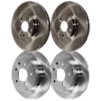 Front and Rear Brake Disc, Natural Finish, Plain Surface, Front-Vented/Rear-Solid, 5 Lugs, Front-319.53 mm/Rear-291.59 mm, 3.5L, 6Cyl, Pro-Line Series