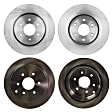 Rear Brake Discs, Plain Surface, Vented, 6 Lugs, 11.65 in. - Front, 11.24 in. - Rear, 4WD/RWD, 3.8/4.0L Engines, Pro-Line Series