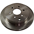 Rear Brake Discs, Plain Surface, Vented, 6 Lugs, 11.65 in. - Front, 11.24 in. - Rear, 4WD/RWD, 3.8/4.0L Engines, Pro-Line Series