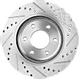 2023 Nissan Frontier - Front Brake Disc, Cross-drilled and Slotted, Vented, 6 Lugs, 296 mm, 3.8L 6Cyl, Pro-Line Series