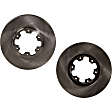 Front Brake Disc, Natural Finish, Plain Surface, Vented, 6 Lugs, 282.96 mm, Pro-Line Series