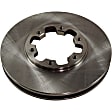 Front Brake Disc, Natural Finish, Plain Surface, Vented, 6 Lugs, 282.96 mm, Pro-Line Series