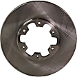 Front Brake Disc, Natural Finish, Plain Surface, Vented, 6 Lugs, 282.96 mm, Pro-Line Series