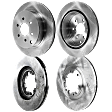 Front and Rear Brake Disc, Natural Finish, Plain Surface, Vented, 6 Lugs, Front-299.97 mm/Rear-307.59 mm, 3.5L, 6Cyl, Pro-Line Series