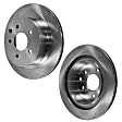 Front and Rear Brake Discs, Plain Surface, Solid, 5 Lugs 12.56 in. Outside Diameter, For Models with 3rd Row Seating, Pro-Line Series