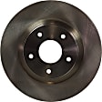 Front Brake Disc, Natural Finish, Plain Surface, Vented, 5 Lugs, 295.91 mm, 2.5L, 4Cyl, Pro-Line Series