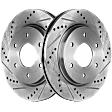 Front and Rear Brake Disc, Cross-drilled and Slotted, Vented, 6 Lugs, 320.04 mm, 5.6L, 8Cyl, Pro-Line Series
