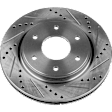 Front and Rear Brake Disc, Cross-drilled and Slotted, Vented, 6 Lugs, 320.04 mm, 5.6L, 8Cyl, Pro-Line Series