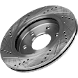 Front and Rear Brake Disc, Cross-drilled and Slotted, Vented, 6 Lugs, 320.04 mm, 5.6L, 8Cyl, Pro-Line Series
