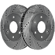 Front Brake Disc, Cross-drilled and Slotted, Vented, 6 Lugs, 320 mm, 5.6L, 8Cyl, Pro-Line Series