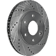 Front Brake Disc, Cross-drilled and Slotted, Vented, 6 Lugs, 320 mm, 5.6L, 8Cyl, Pro-Line Series