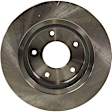 Front and Rear Brake Disc, Natural Finish, Plain Surface, Front-Vented/Rear-Solid, 5 Lugs, Front-285.24 mm/Rear-277.88 mm, Pro-Line Series