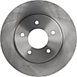 Front and Rear Brake Disc, Natural Finish, Plain Surface, Front-Vented/Rear-Solid, 5 Lugs, Front-267 mm/Rear-277.88 mm, Pro-Line Series