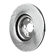 Front and Rear Brake Disc, Natural Finish, Plain Surface, Front-Vented/Rear-Solid, 5 Lugs, Front-293.4 mm/Rear-274.07 mm, Pro-Line Series