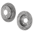 Front Brake Disc, Cross-drilled and Slotted, Vented, 5 Lugs, 276.86 mm,, Pro-Line Series
