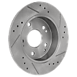 Front Brake Disc, Cross-drilled and Slotted, Vented, 5 Lugs, 276.86 mm,, Pro-Line Series