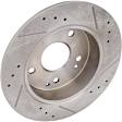 Front and Rear Brake Discs, 4-Wheel Set, Cross-drilled and Slotted, 5 Lugs, Pro-Line Series