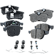 Front and Rear Brake Pad Sets, Ceramic - Front; Semi-Metallic - Rear, Pro-Line Series