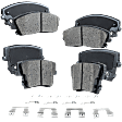 2012 Chrysler 300 - Front and Rear Ceramic Brake Pad Set, 3.6L 6Cyl, RWD, Solid Rear Disc, Pro-Line Series