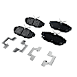 2010 Volkswagen Eos - Front and Rear Organic Brake Pad Set, 2.0L 4Cyl, Pro-Line Series