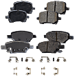2009 Saturn Aura - Front and Rear Ceramic Brake Pad Set, Pro-Line Series