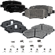 2007-2017 Jeep Wrangler - Front and Rear Brake Pad Set, Semi-Metallic - Front, Ceramic - Rear, Except Heavy Duty Brakes
