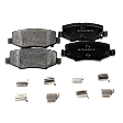 2007-2017 Jeep Wrangler - Front and Rear Brake Pad Set, Semi-Metallic - Front, Ceramic - Rear, Except Heavy Duty Brakes