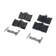 Front and Rear Brake Pad Sets, Organic, Hardware Includes (2) Pieces Pad Clip, Sport(Performance Package)/Red Sport 400 Models, Pro-Line Series