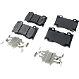 Front and Rear Brake Pad Sets, Organic, Hardware Includes (2) Pieces Pad Clip, Sport(Performance Package)/Red Sport 400 Models, Pro-Line Series
